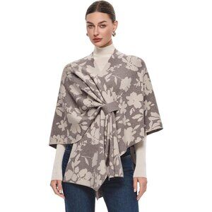 Women's Oatmeal Barley Twist 1 Elegant Sweater Spring Fall Winter Shawl Wraps